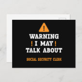 Social Security Clerk Briefkaart (Voorkant / Achterkant)