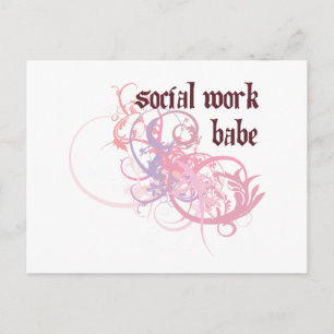 Social Work Babe Briefkaart