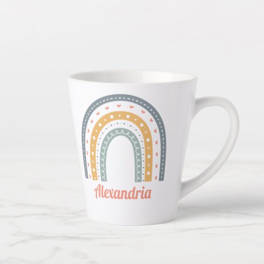 Social Worker Boho Rainbow Latte Mug (Droite)