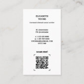 Social Worker Custom Foto en QR Visitekaartje (Achterkant)