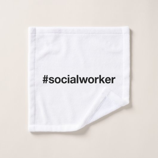 SOCIAL WORKER Hashtag (Gant de toilette)