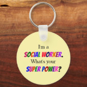 Social Worker Humor Sleutelhanger (Voorkant)
