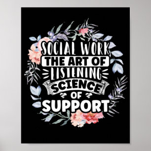 Social Worker Social Work The Art Of Listening And Poster