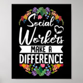 Social Worker Social Workers Make A Differenece Poster (Voorkant)