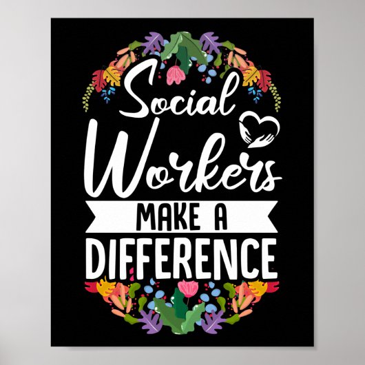 Social Worker Social Workers Make A Differenece Poster (Voorkant)