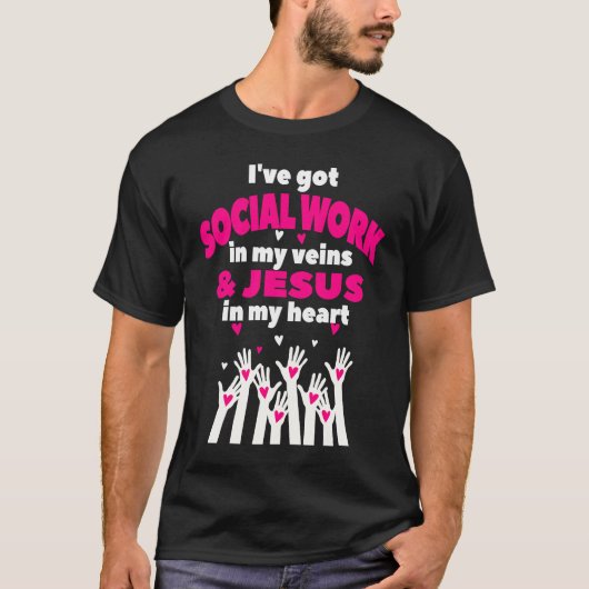 Social Worker Work Christian MSW Graduation 2023 M T-shirt (Voorkant)