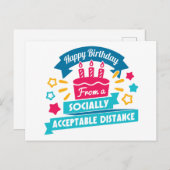 Sociale Acceptabele Verjaardagsafstand Briefkaart (Voorkant / Achterkant)