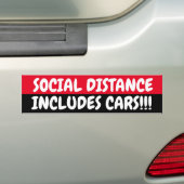 SOCIALE AFSTAND BUMPERSTICKER (Op auto)