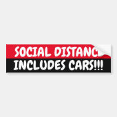 SOCIALE AFSTAND BUMPERSTICKER (Voorkant)