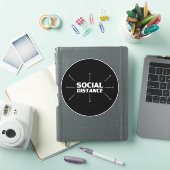 "Sociale afstand" COVID 19 grote vloercirkel Sticker (iPad Cover)