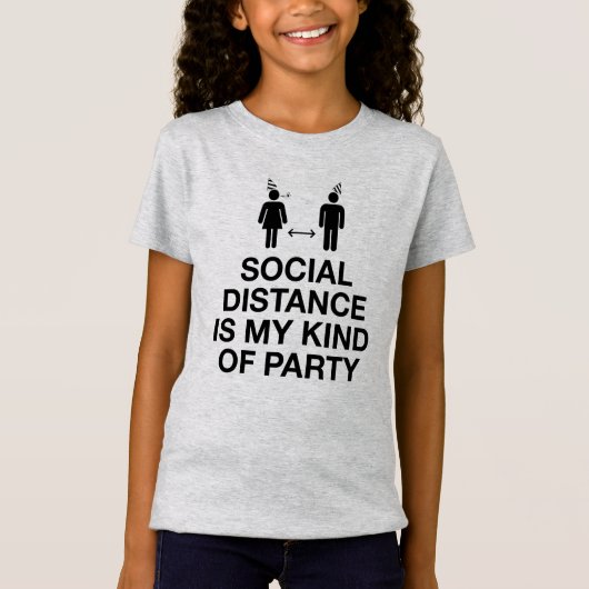 Sociale afstand is mijn soort partij t-shirt (Voorkant)