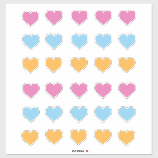 Sociale afstand Kleur Gecodeerd Roze Blauw Oranje  Sticker (Vel)