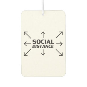 Sociale Afstand moderne typografie pijlen grappig Luchtverfrisser
