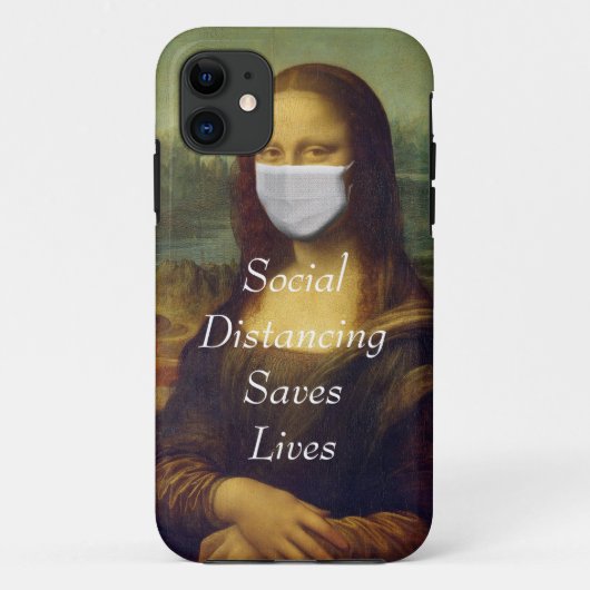 sociale afstanden redden levens Case-Mate iPhone case (Achterkant)