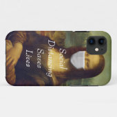 sociale afstanden redden levens Case-Mate iPhone case (Achterkant (horizontaal))