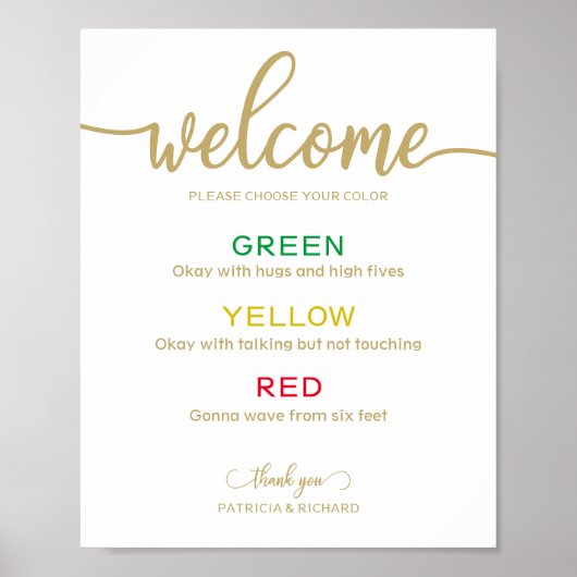 Sociale afstanden Wristband Weddenschap Poster (Voorkant)