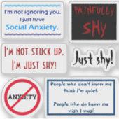 Sociale angst ingesteld #1 Aangepaste vinylsticker Sticker (Voorkant)