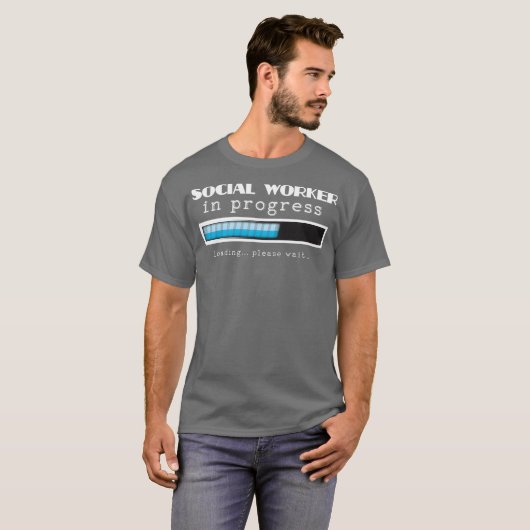 Sociale Arbeider in Voortgang MSW Masters Afstuder T-shirt (Voorkant volledig)