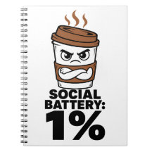 Sociale Batterij 1% Grappig Introvert Dagboek