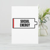 Sociale batterij Introvert. Kaart (Staand voorkant)