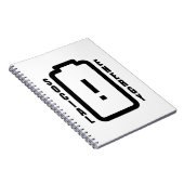 Sociale batterij Introvert. Notitieboek (Rechterzijde)