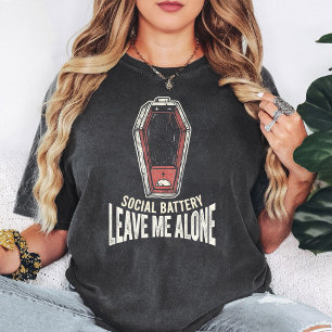Sociale Batterij Kist Laat Me Met Rust T-shirt