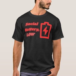Sociale Batterij Laag Introvert Grappig Minimalist T-shirt
