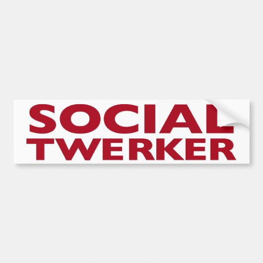 Sociale Bumpersticker Twerker (Voorkant)
