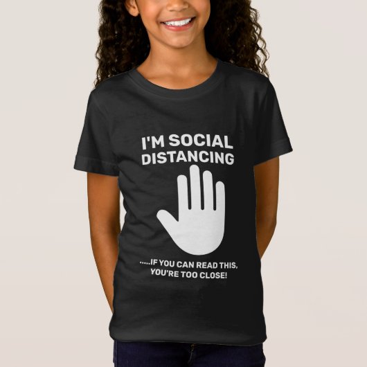 Sociale distantiëring Antisociale introvert Blijf T-shirt (Voorkant)