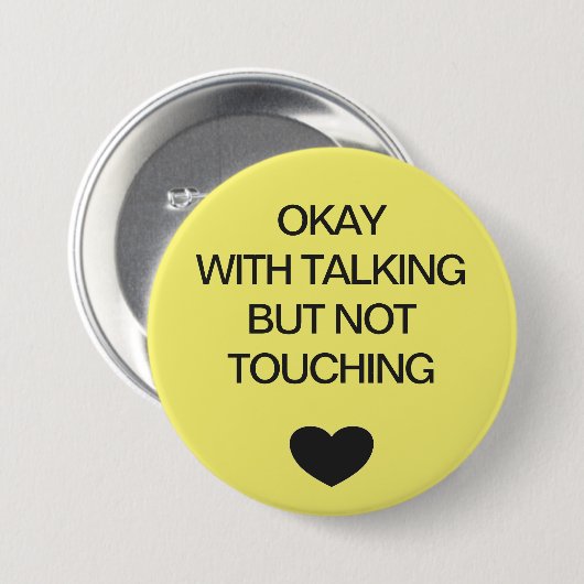 Sociale kleurcode geel ronde button 7,6 cm (Voorkant /achterkant)