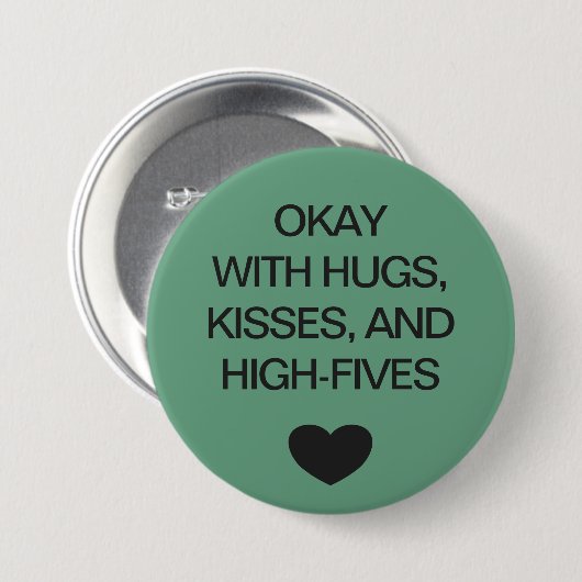 Sociale kleurcode groen ronde button 7,6 cm (Voorkant /achterkant)