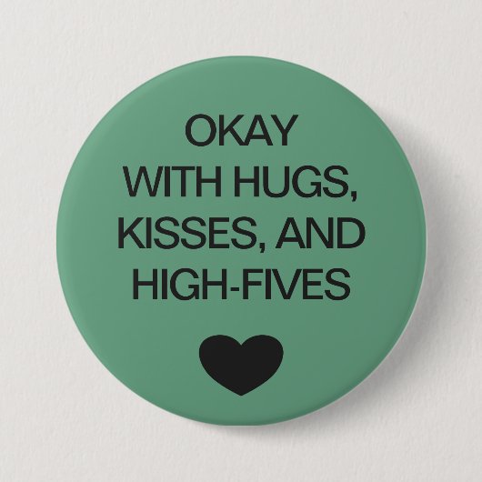 Sociale kleurcode groen ronde button 7,6 cm (Voorkant)