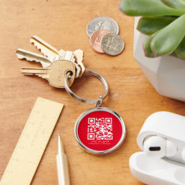 Sociale media Bedrijfs Logo QR Code Boutique Sleutelhanger