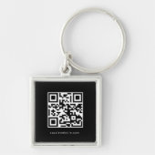 Sociale media Bedrijfs Logo QR Code Sleutelhanger (Voorkant)