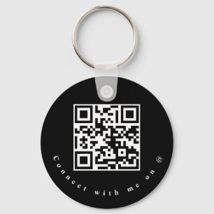 Sociale media Bedrijfs QR Code Sleutelhanger