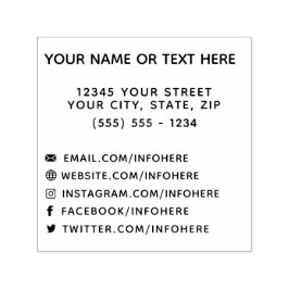 Sociale media Contactgegevens Zelfinkend stempel