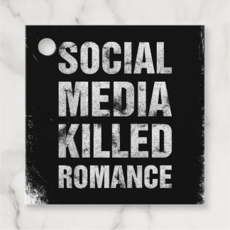 Sociale media doden Romance Bedankjes Labels