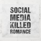 Sociale media doden Romance Bier Etiket (Enkel label)