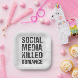 Sociale media doden Romance Papieren Bordje