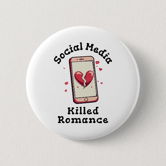 Sociale media doden Romance Ronde Button 5,7 Cm (Voorkant)