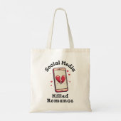 Sociale media doden Romance Tote Bag (Achterkant)