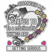 Sociale media hebben mijn status-sticker gewijzigd sticker (Voorkant)