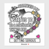 Sociale media hebben mijn status-sticker gewijzigd sticker (Vel)