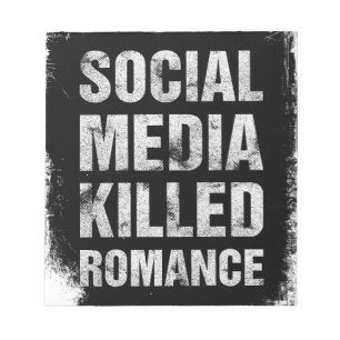 Sociale media hebben romantiek de das omgedaan notitieblok