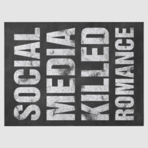 Sociale media hebben romantiek de das omgedaan tissuepapier
