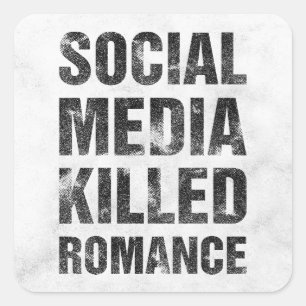 Sociale Media Hebben Romantiek Gedood Vierkante Sticker