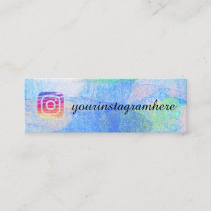 Sociale media Instagram Logo Verf Splatter Splash Mini Visitekaartje