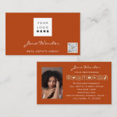 Sociale media Logo Foto QR Code Makeup ArtistGold Visitekaartje (Voorkant / Achterkant)