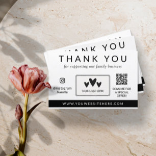 Sociale media Logo QR-code Dank u wel Kaart