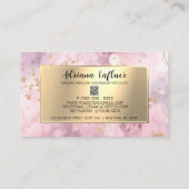 Sociale media QR-code Glitter Gold Modern Elegant Visitekaartje (Achterkant)